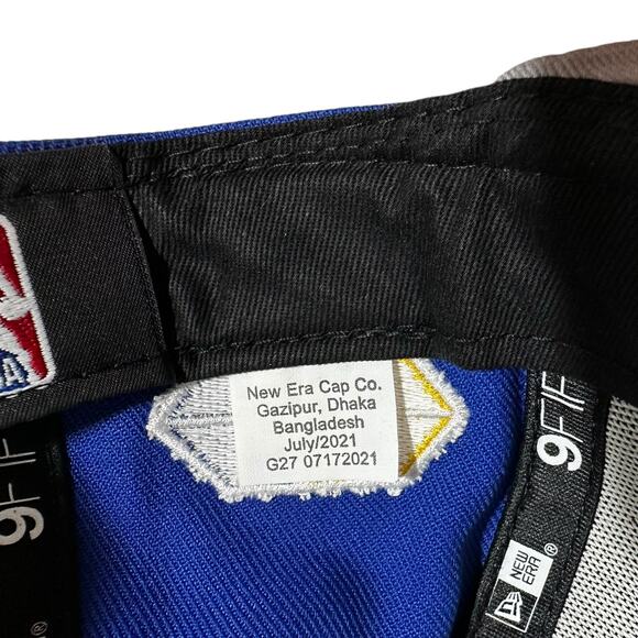 Golden State Warriors New Era Youth 9Fifty SnapBack Hat Royal Blue Adjustable - Picture 7 of 7